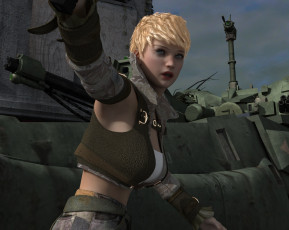 Картинка 3д+графика люди+ people девушка взгляд фон блондинка