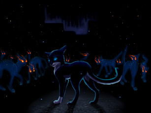 Картинка рисованное животные фон коты