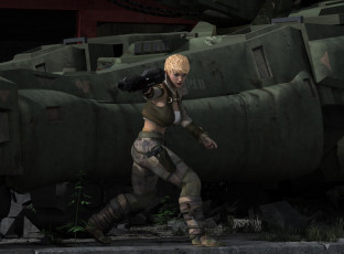 Картинка 3д+графика фантазия+ fantasy оружие девушка блондинка фон взгляд