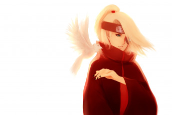 Картинка аниме naruto art deidara akatsuki птица