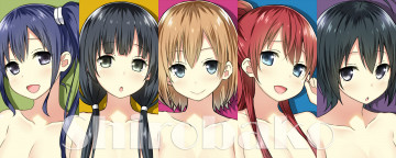 Картинка аниме unknown +другое девушки freedom sky yasuhara ema toudou misa взгляд портрет sakaki shizuka miyamori aoi imai midori shirobako