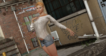 Картинка 3д+графика люди+ people девушка взгляд фон