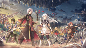 Картинка аниме оружие +техника +технологии девушки парни арт asakurashinji фантастика