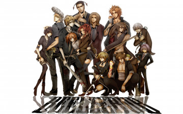 Картинка аниме beelzebub art девушки парни ребёнок оружие форма бинты