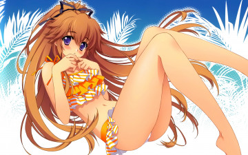 Картинка аниме carnelian ноги девушка mix suwa ranmaru взгляд