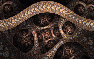 Картинка 3д+графика фракталы+ fractal фон узор цвета