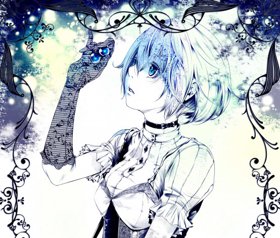 Обои картинки фото аниме, unknown,  другое, шарики, арт, девушка, bouno, satoshi