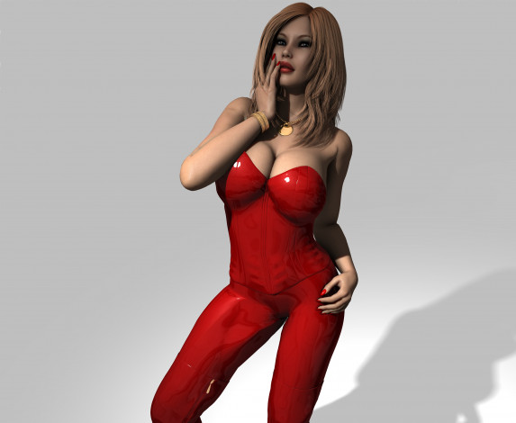 Обои картинки фото 3д графика, люди , people, девушка, взгляд, фон