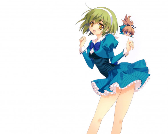 Обои картинки фото аниме, carnelian, девушка, suwa, ranmaru, mix, mutsuki, aoi