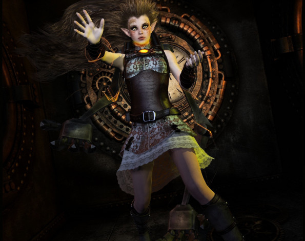 Обои картинки фото 3д графика, эльфы , elves, фон, взгляд, эльфийка