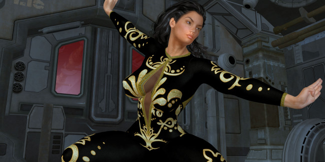 Обои картинки фото 3д графика, люди , people, девушка, взгляд, фон, поза