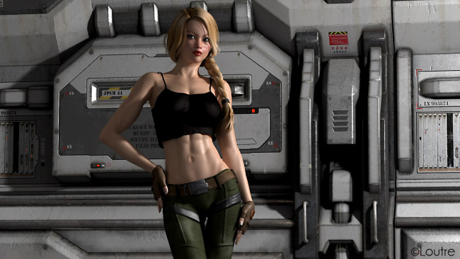 Обои картинки фото 3д графика, люди , people, фон, девушка, взгляд