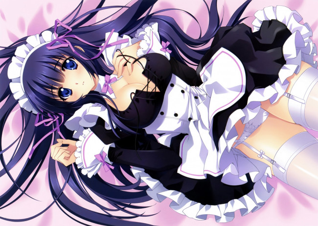 Обои картинки фото аниме, carnelian, платье, взгляд, девушка, арт