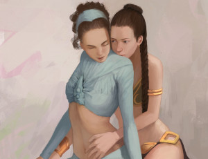 Картинка рисованное люди фон взгляд девушки