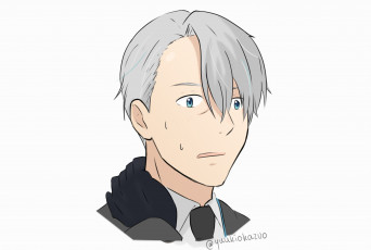 Картинка аниме yuri+on+ice виктор никифоров