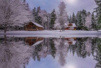 Картинка города -+пейзажи зима