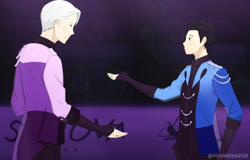 Картинка аниме yuri+on+ice юри катсуки виктор никифоров