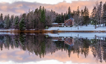 Картинка города -+пейзажи зима