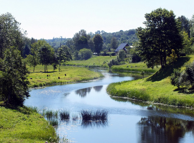 Обои картинки фото природа, реки, озера, лето, река, покой