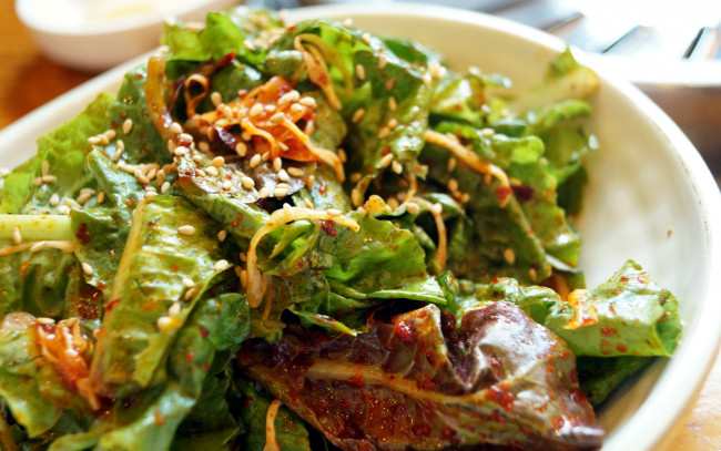 Обои картинки фото еда, салаты,  закуски, семена, салат, зелень