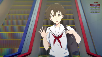 Картинка календари аниме эскалатор приветствие девушка 2018