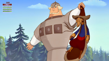 Картинка календари кино +мультфильмы богатырь взгляд мужчина 2018