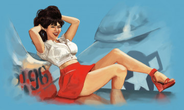 Картинка рисованное люди улыбка фон девушка взгляд