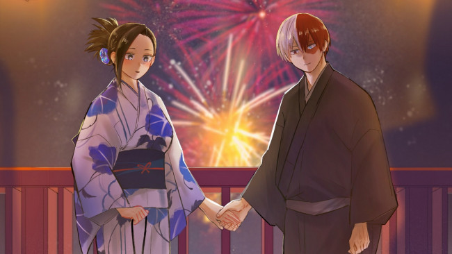 Обои картинки фото аниме, boku no hero academia, моя, геройская, академия