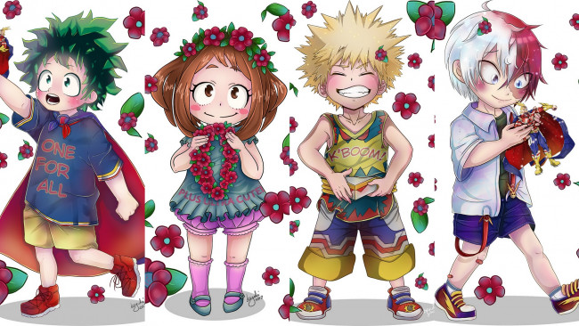 Обои картинки фото аниме, boku no hero academia, моя, геройская, академия