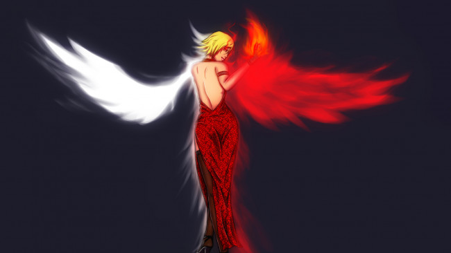 Обои картинки фото рисованное, комиксы, платье, фон, девушка