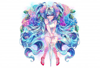 Картинка аниме vocaloid девушка