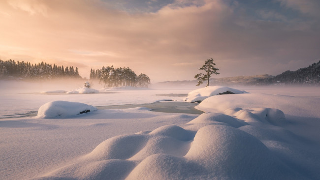 Обои картинки фото природа, зима, снег, сугробы