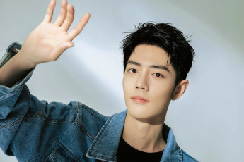 Картинка мужчины xiao+zhan актер лицо куртка жест