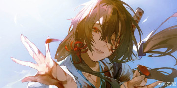 Картинка аниме unknown +другое+ лицо оружие