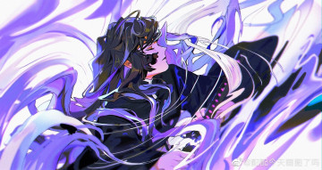 Картинка аниме unknown +другое+ девушка меч магия ленты