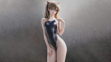 Картинка аниме evangelion красотка