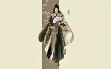 Картинка аниме unknown +другое+ парень веер игра доска го