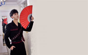 обоя мужчины, ji li, актер, веер