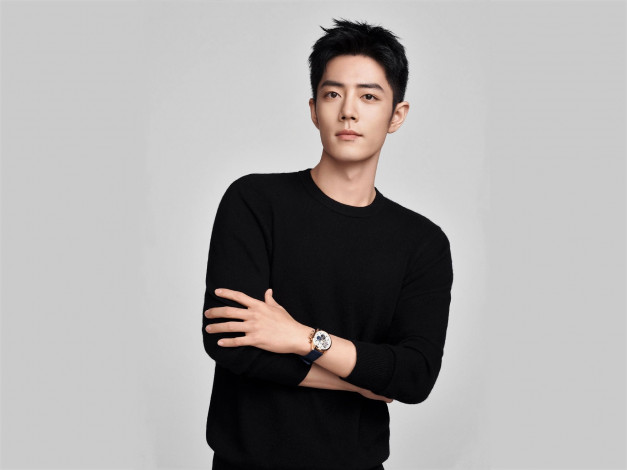 Обои картинки фото мужчины, xiao zhan, актер, свитер, часы