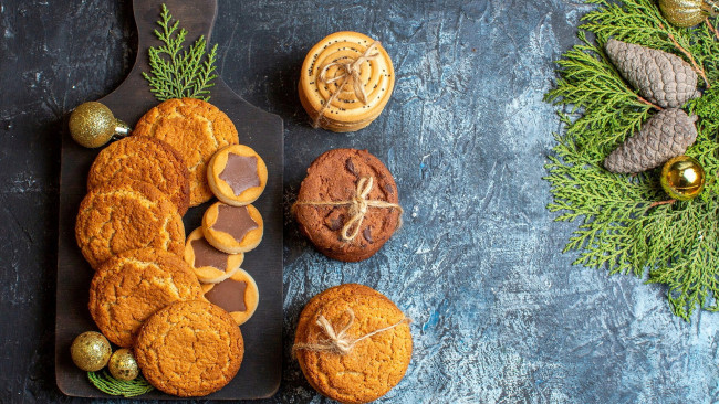 Обои картинки фото еда, пирожные,  кексы,  печенье, печенье, ассорти