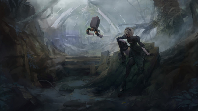 Обои картинки фото видео игры, nier,  automata, automata