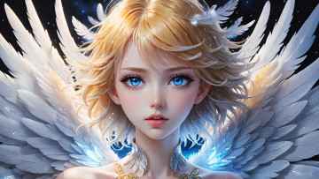 Картинка фэнтези ангелы нейросети графика нейроарт ai art нейронные сети рисунки нейро искусство нейрографика graphics neuroart neural networks drawings neuro neurography