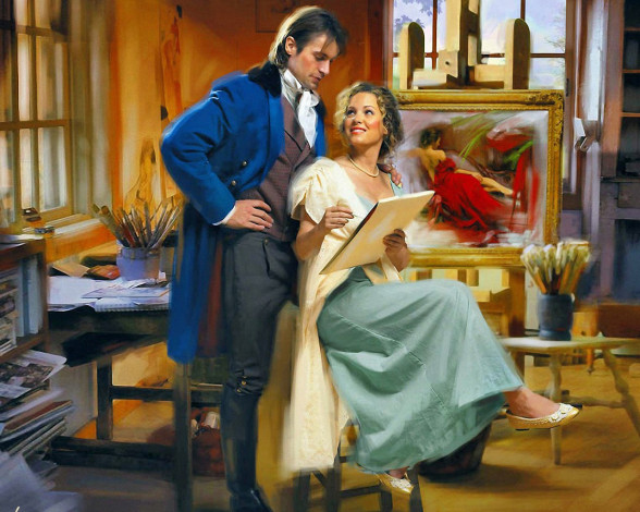 Обои картинки фото рисованные, люди