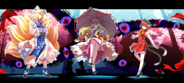 Картинка аниме touhou юкари Якумо Чен ран