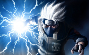 Картинка аниме naruto молнии hatake kakashi
