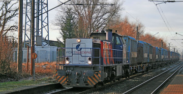 Картинка техника поезда дизельэлектровоз рельсы вагоны