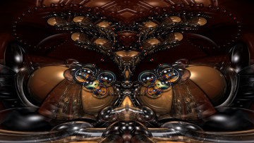 Картинка 3д графика fractal фракталы фон цвета узор