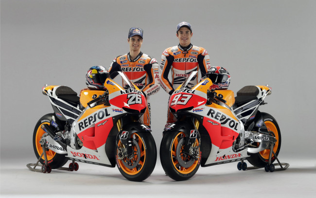 Обои картинки фото мотоциклы, honda, hrc, fleet, motorcycle