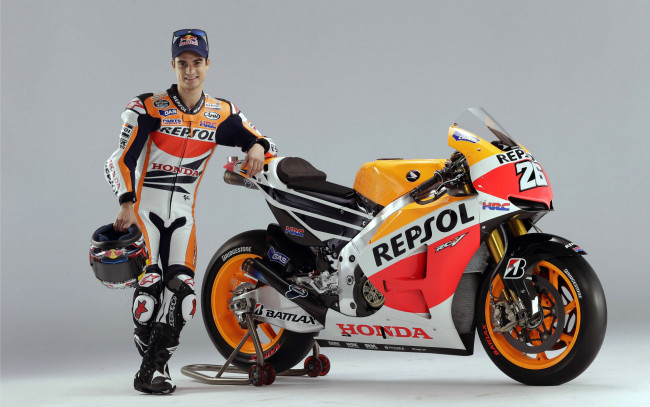 Обои картинки фото мотоциклы, honda, hrc, fleet, motorcycle