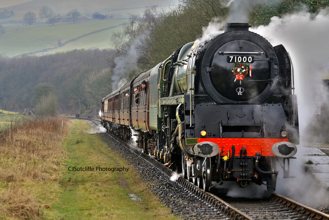 Обои картинки фото техника, паровозы, вагоны, дым, рельсы, паровоз